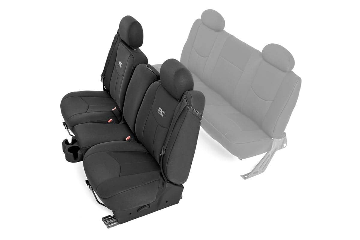 GMC Sierra 1500 Classic Seat Covers - Front - Rough Country - 40/40/20, Neoprene - 2007